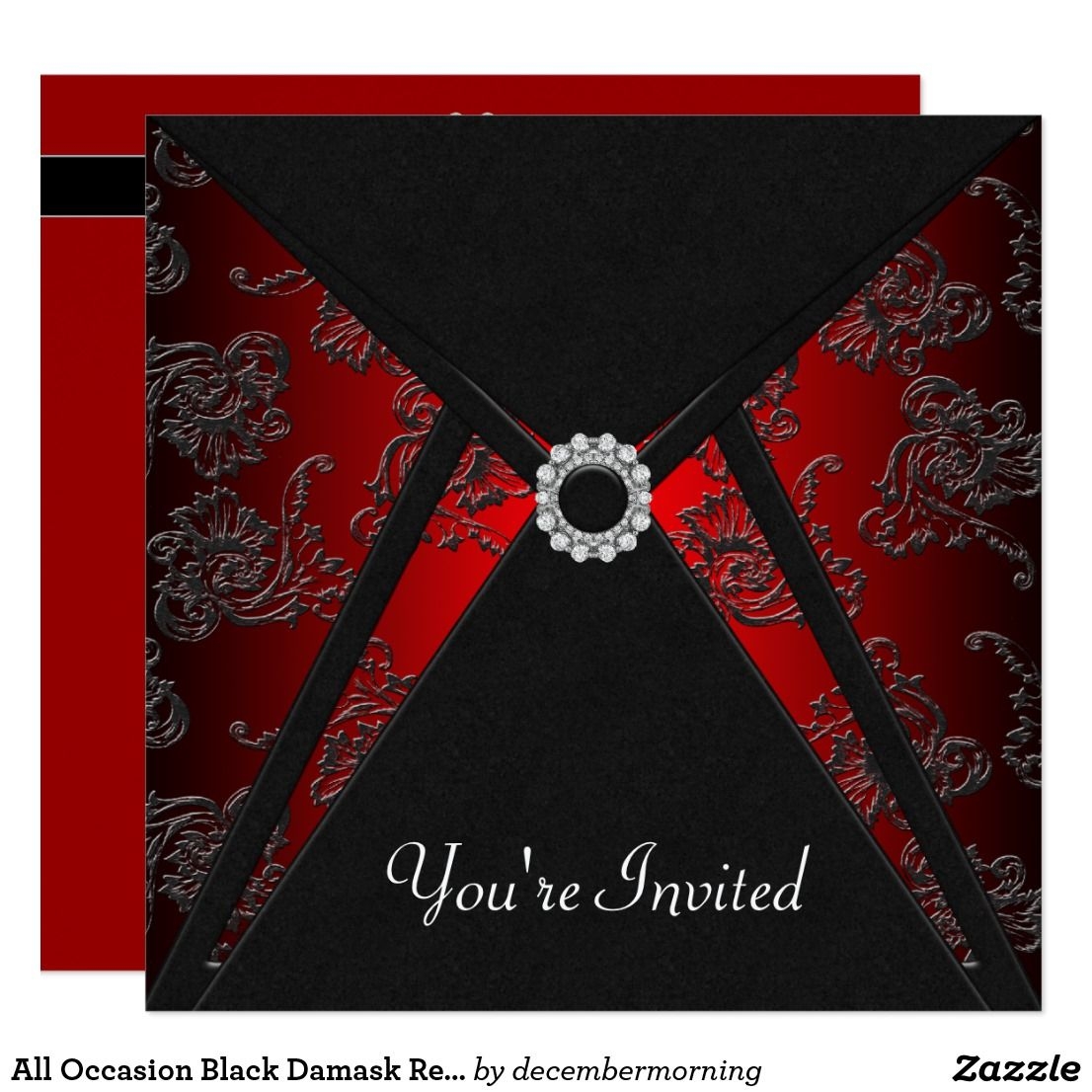 red and black invitation template