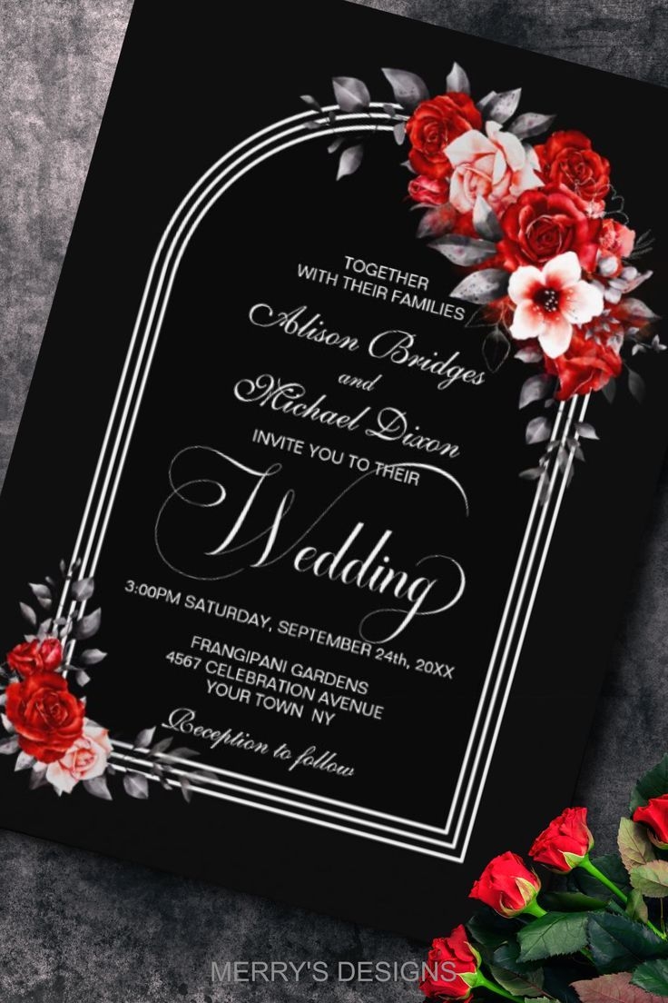 Red And Black Invitation Template Dev onallcylinders