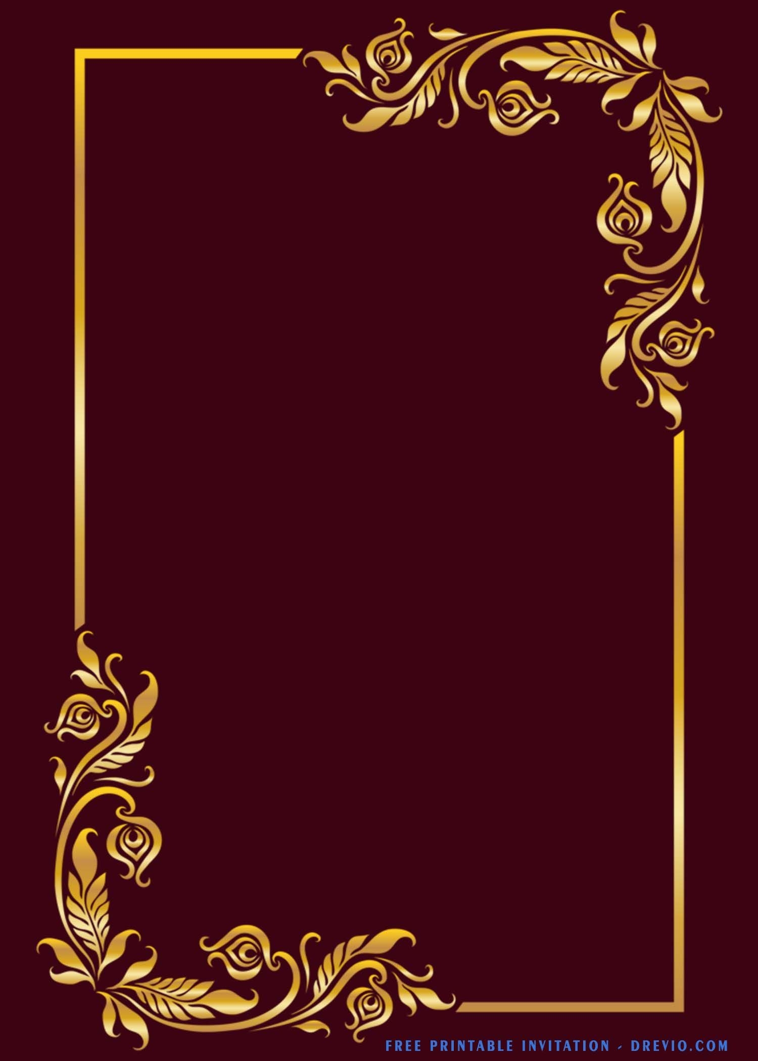 Red And Black Wedding Invitation Templates Best Templates Resources