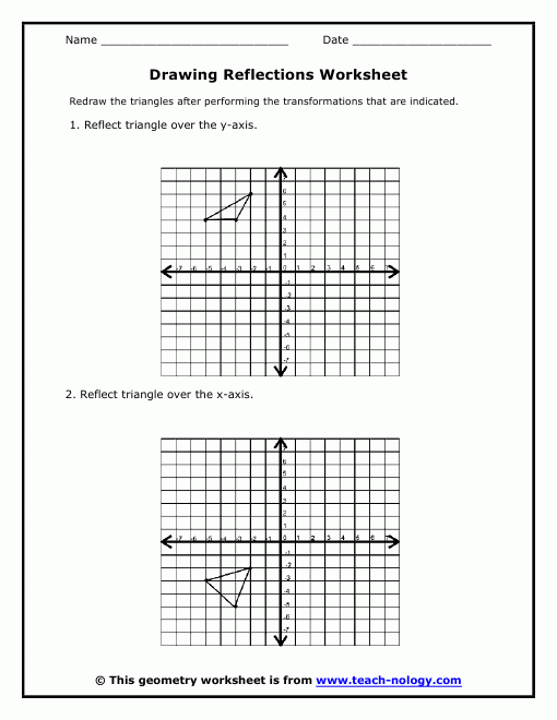 Reflection Math Worksheets Worksheets For All Free Worksheets Samples