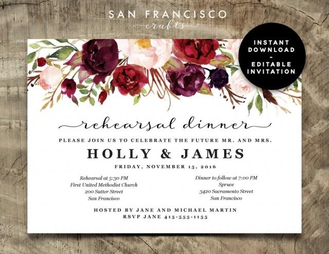 Rehearsal Dinner Invitation INSTANT DOWNLOAD 2657343 Weddbook
