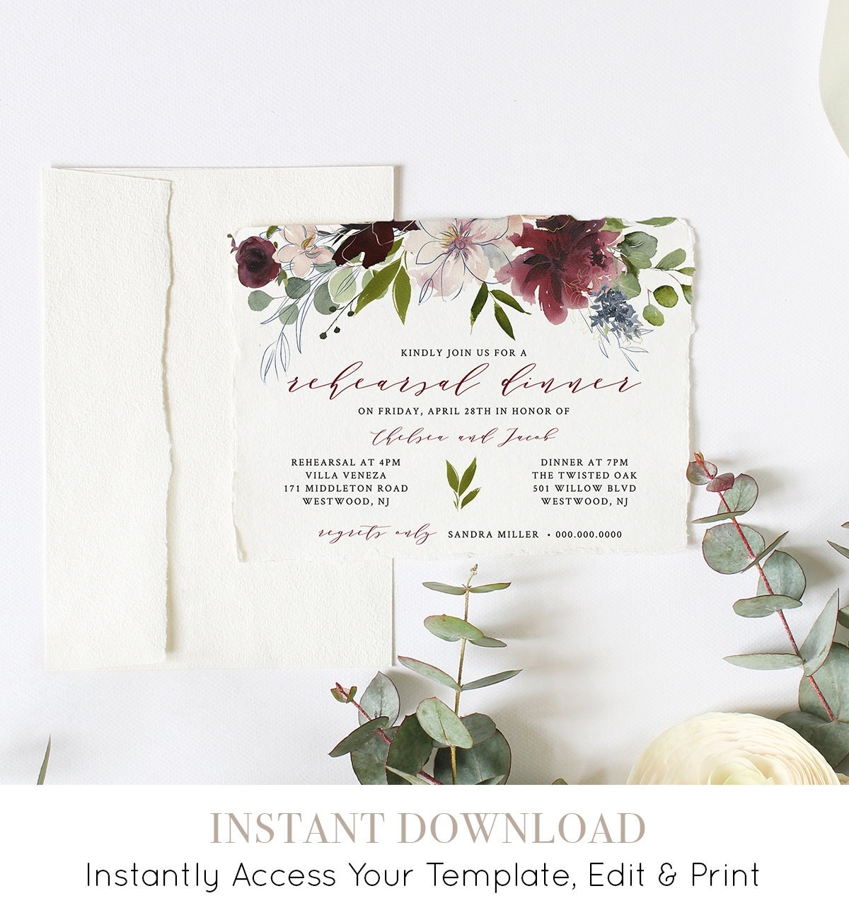Rehearsal Dinner Invitations Templates