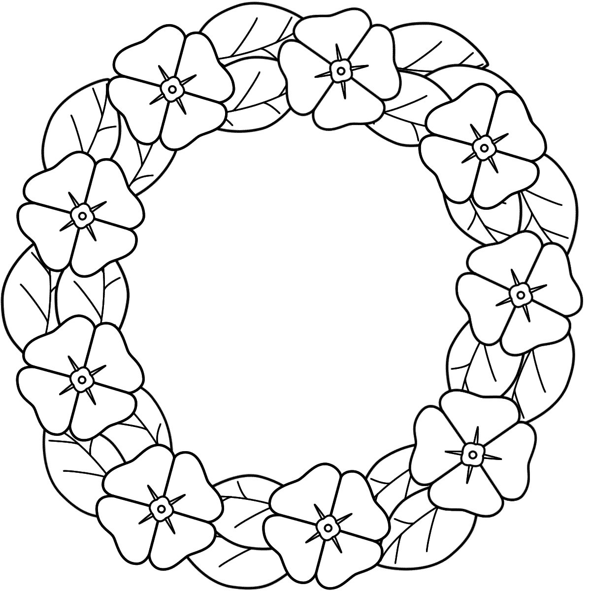 Remembrance Day Poppy Coloring Page Coloring Home