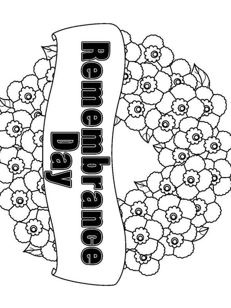 Remembrance Day Printable Coloring Pages Free Printables Holiday 