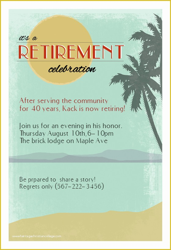 free retirement invitation templates