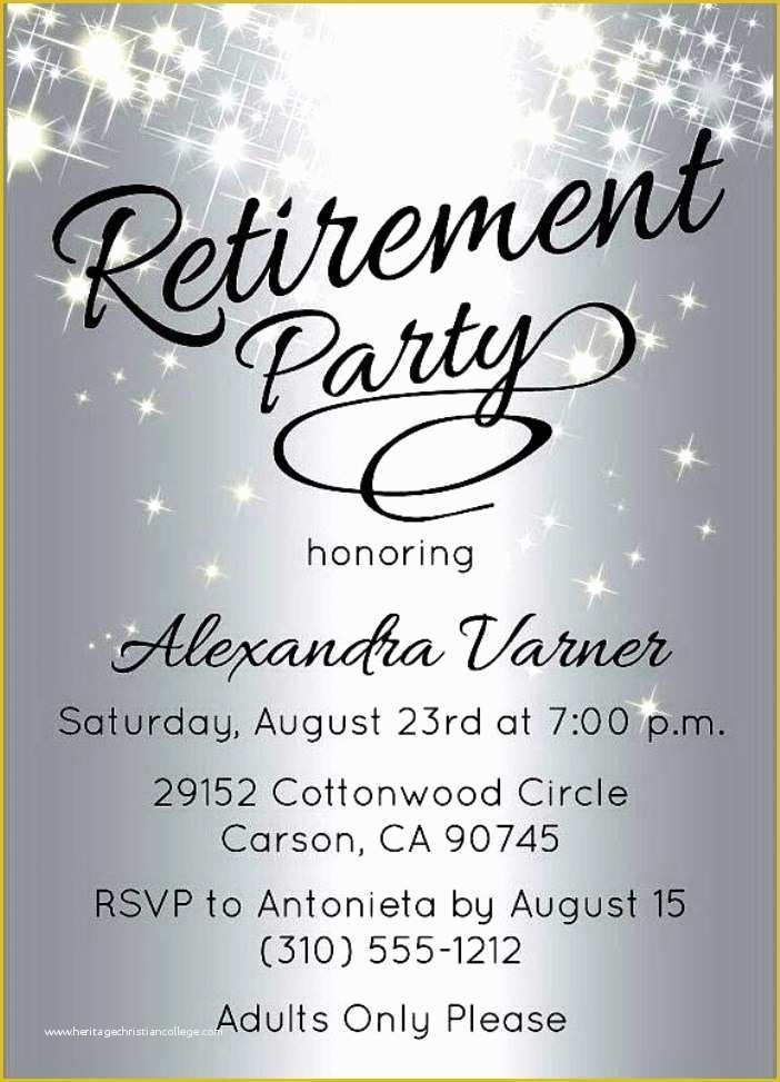 free template for retirement party invitation