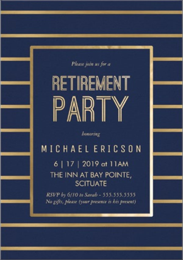 Retirement Invite Template Free