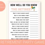 Retirement Party Games Retirement Party Game Printable Retirement