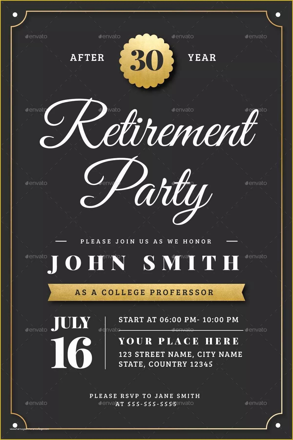 Retirement Party Invitations Templates