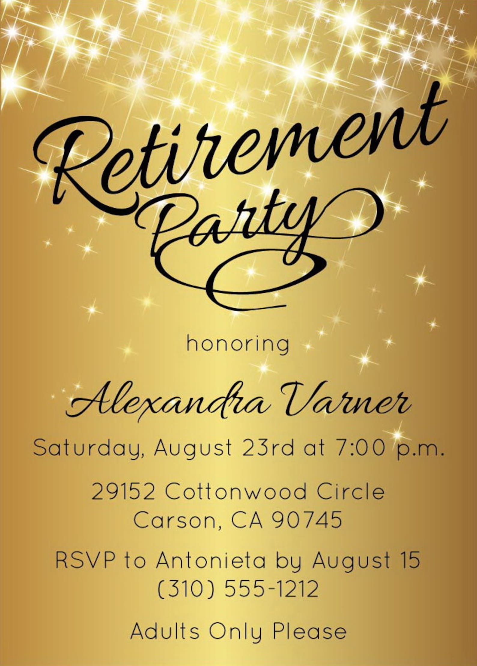 retirement invitations templates