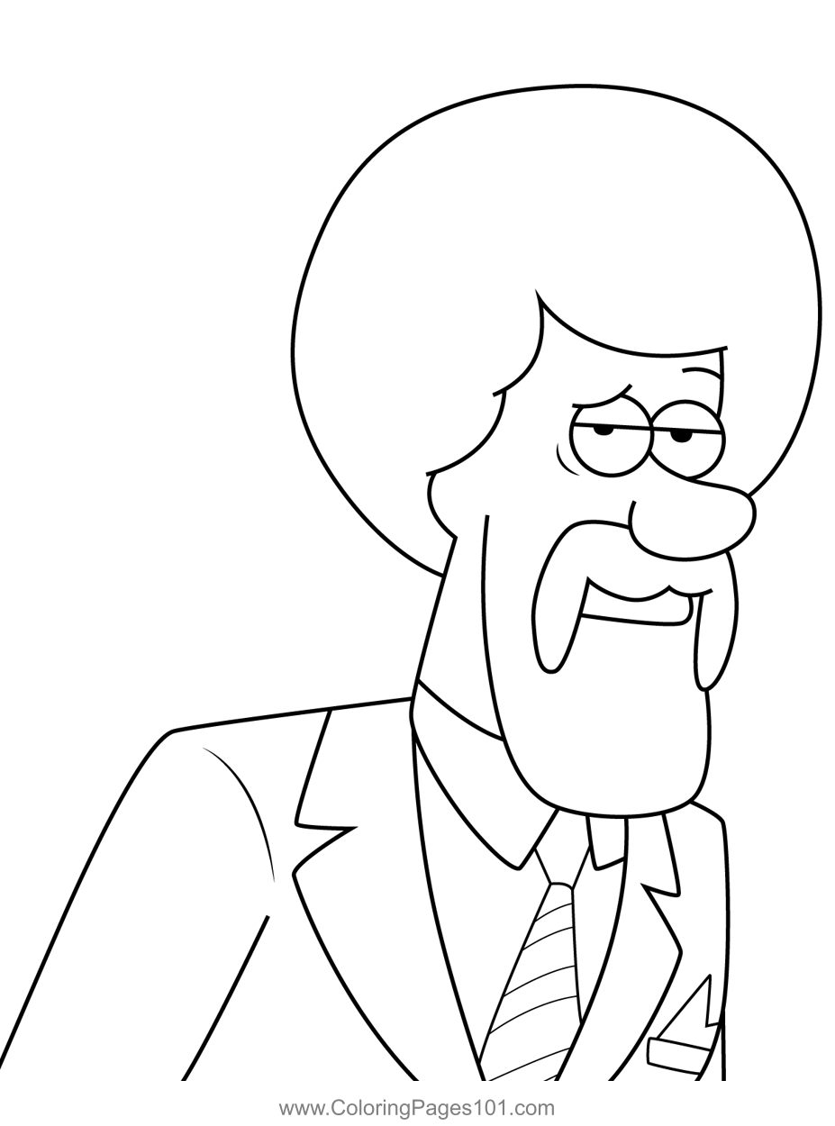 Rich Gravity Falls Coloring Page For Kids Free Gravity Falls