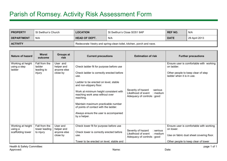 Risk Assessment Activity 2 Risk Risk Management Vrogue co