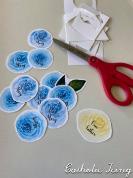 Rosary Roses Craft Printable By Catholic Icing Printables TpT