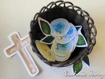 Rosary Roses Craft Printable By Catholic Icing Printables TpT