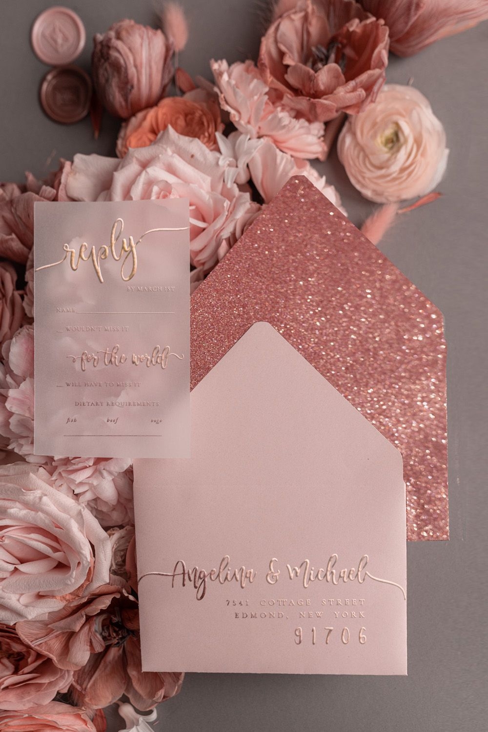 Rose Gold Invitation Template