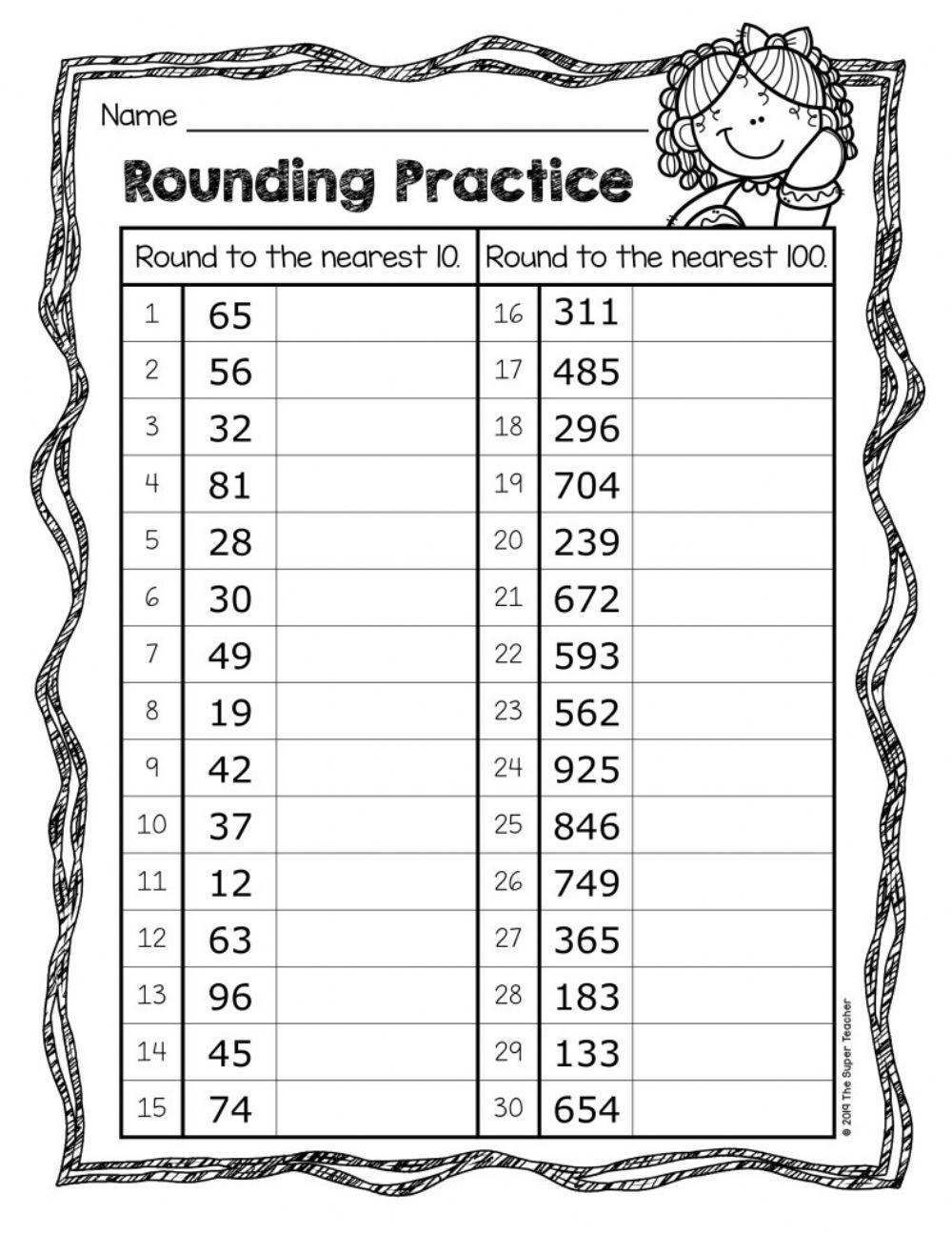 Round To The Nearest 10 And 100 Worksheet Live Worksheets 
