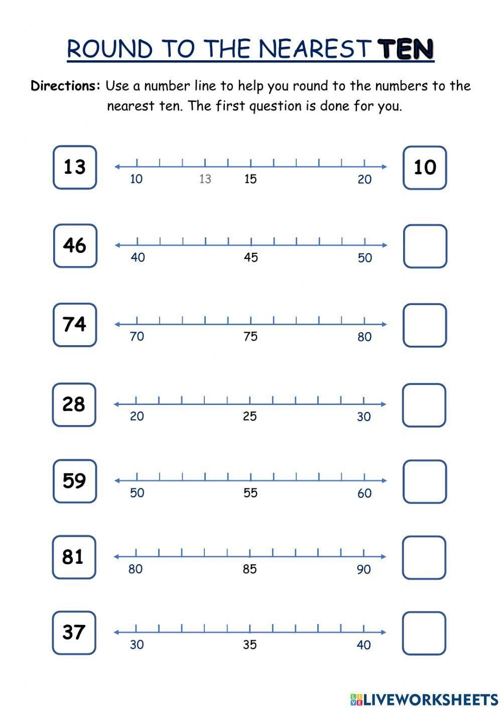 Rounding To The Nearest 10 Differentiated Worksheets Worksheets Library