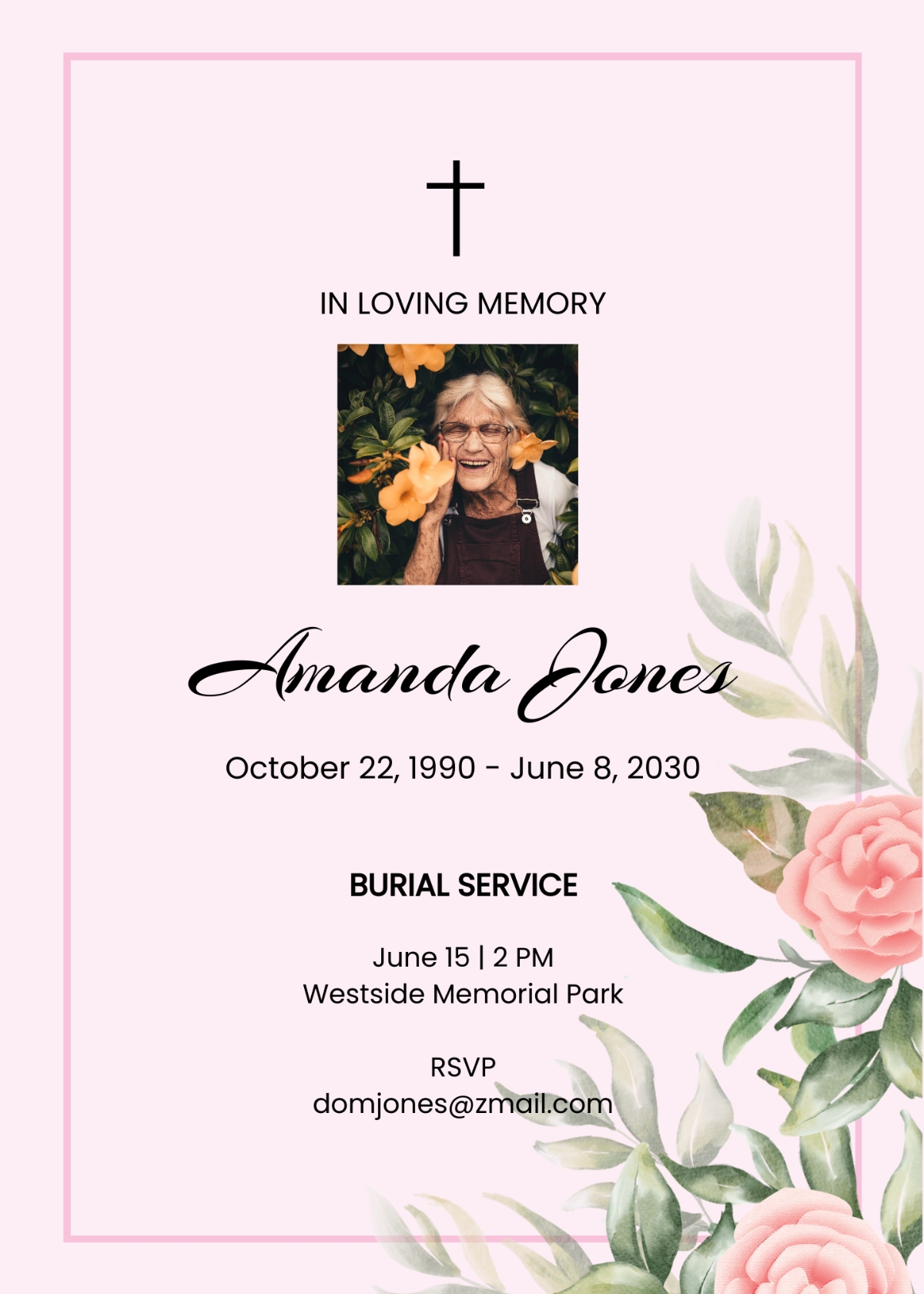 Sample Funeral Burial Invitation Template Edit Online Download 