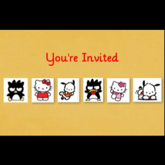 sanrio birthday invitation template free