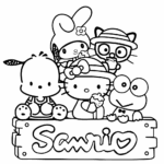 Sanrio Christmas Coloring Pages Coloring Nation