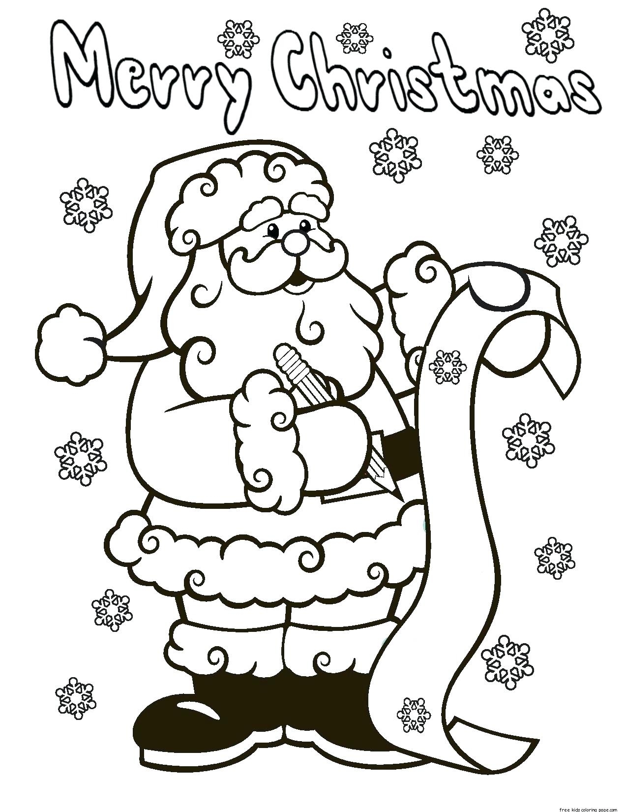 Santa Coloring Pages Printable Free At GetColorings Free 