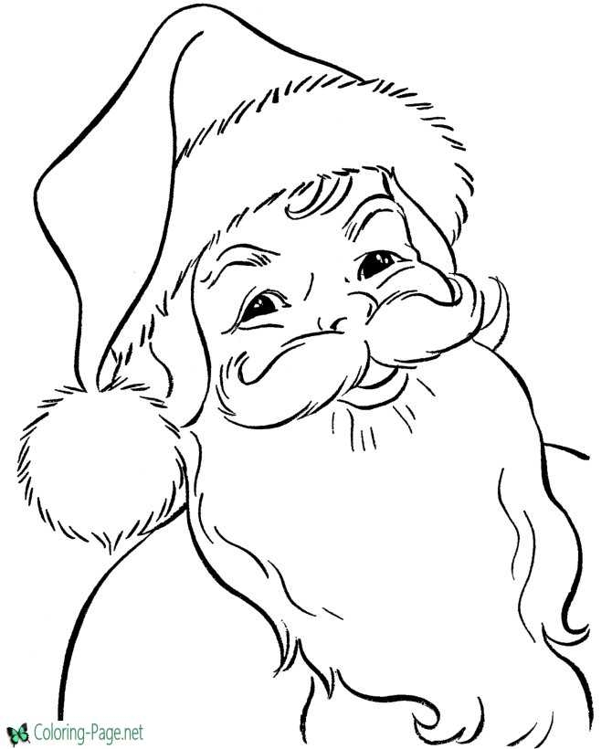 Santa Coloring Pages