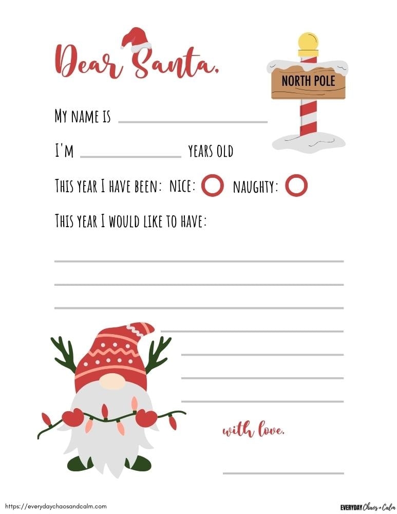 printable letter from santa template free