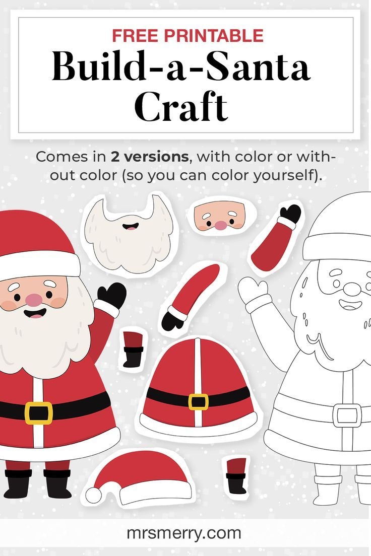 Santa Printable Craft Printable New Year Banners