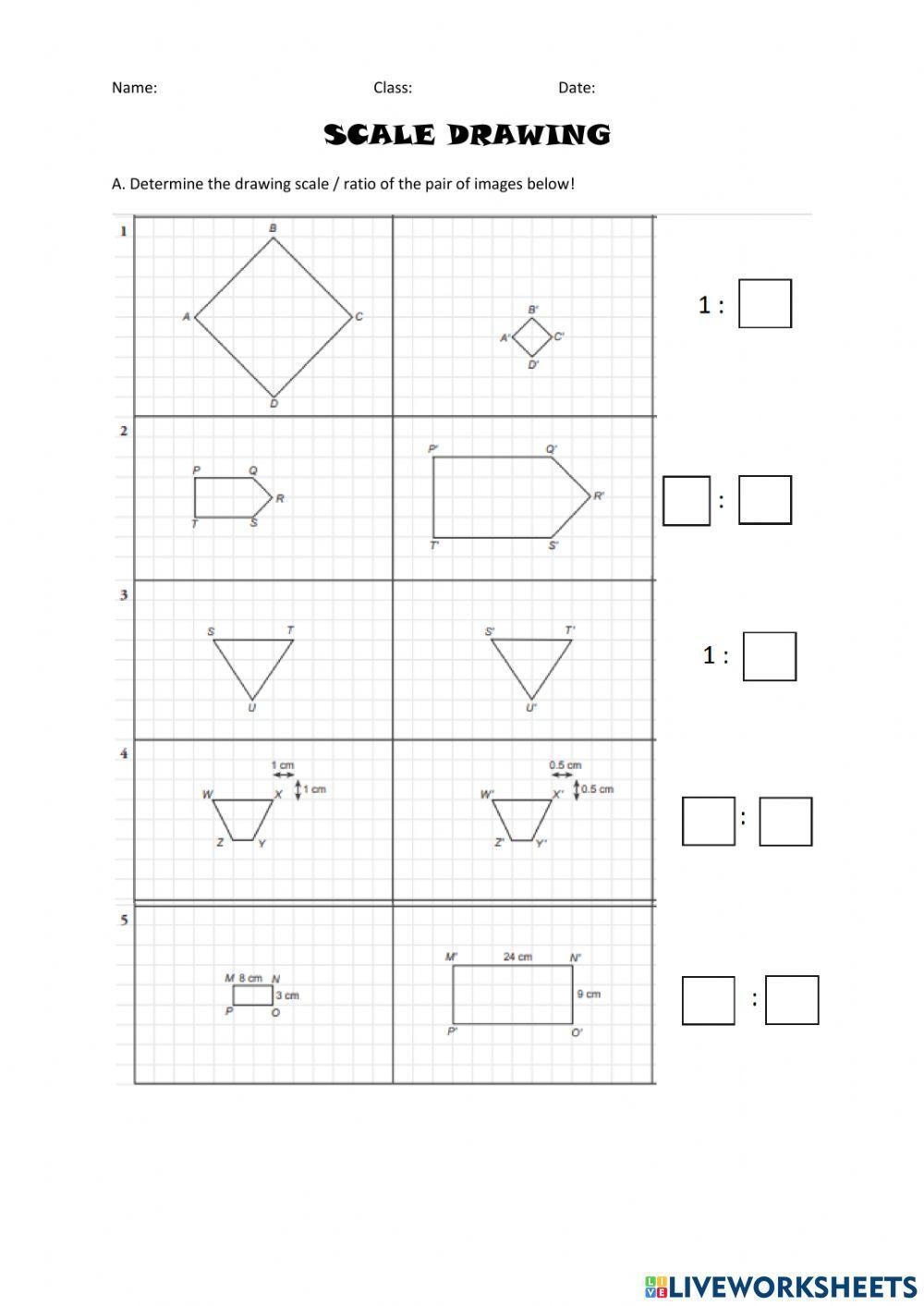 Scale Drawing Worksheet Live Worksheets Worksheets Library