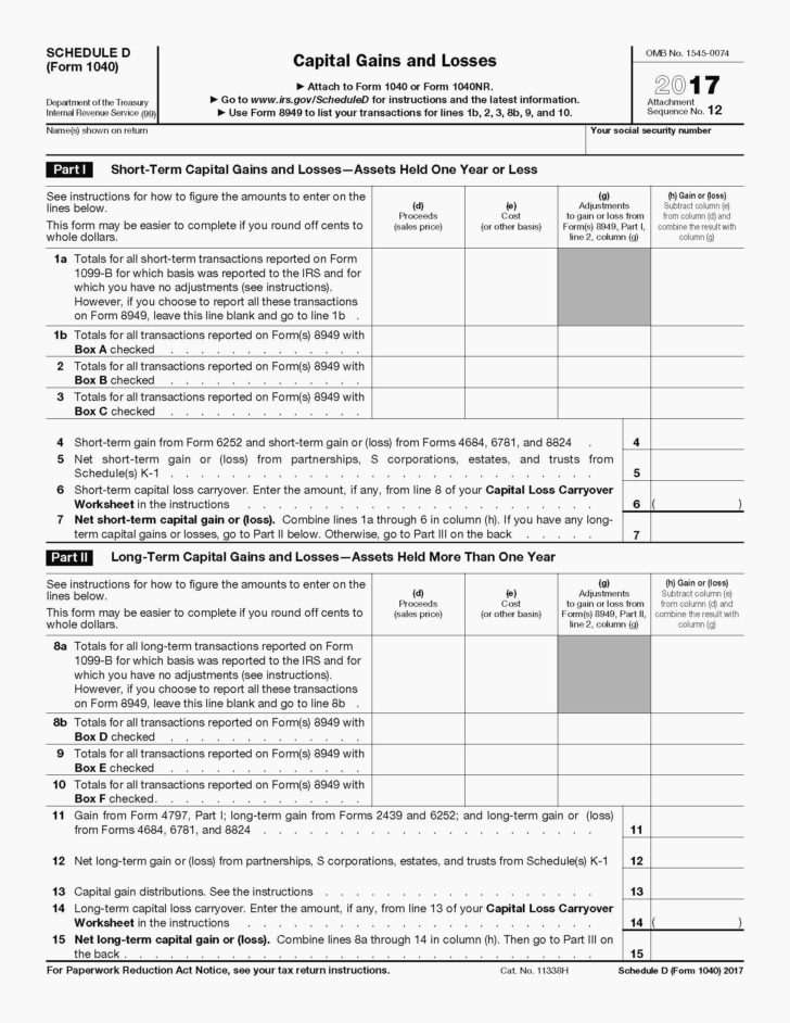 sch d tax worksheet