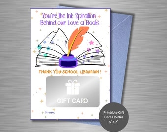 School Librarian Card Printable School Librarian Appreciation Card 
