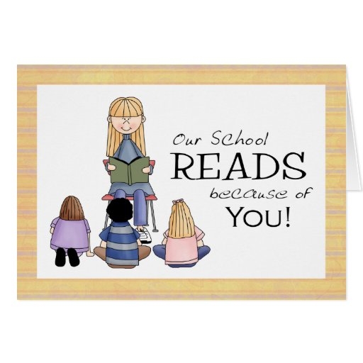 School Librarian Thank You Card Zazzle