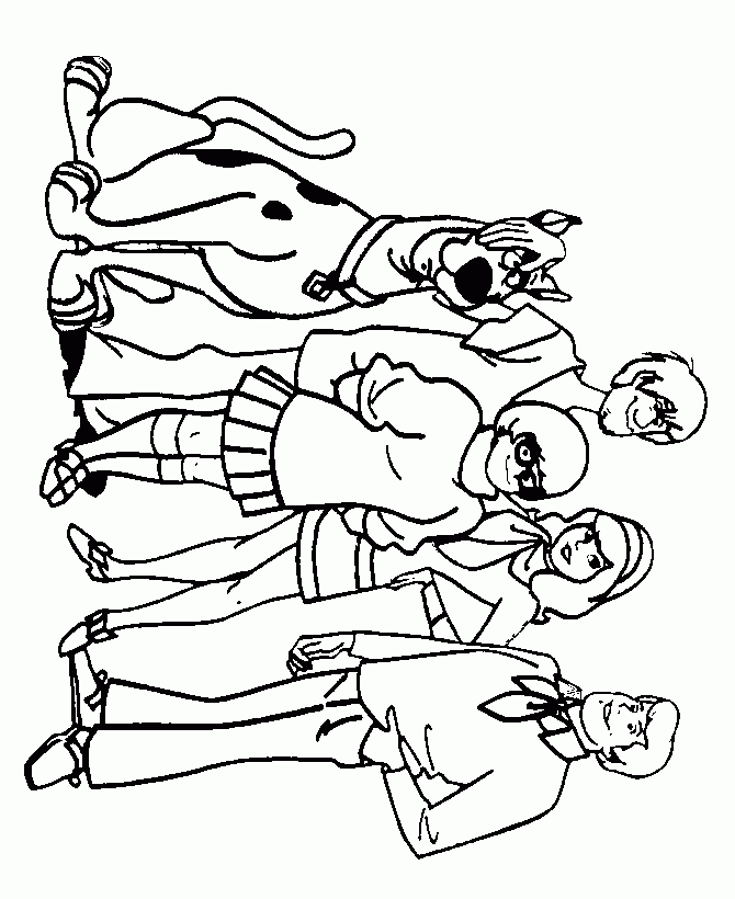 Scooby Doo Gang Coloring Pages Portrait