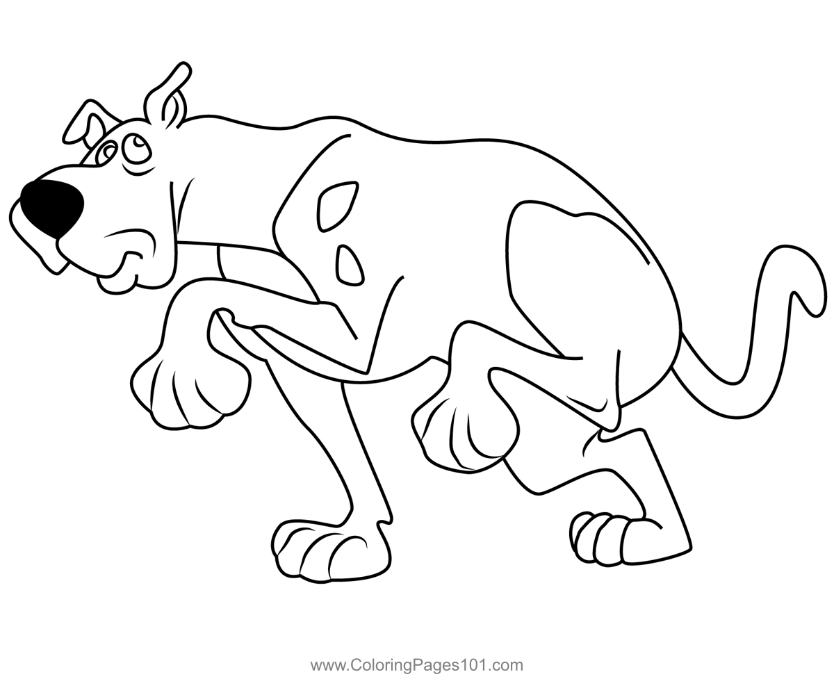 Scooby Doo Scared Coloring Page For Kids Free Scooby Doo Printable 
