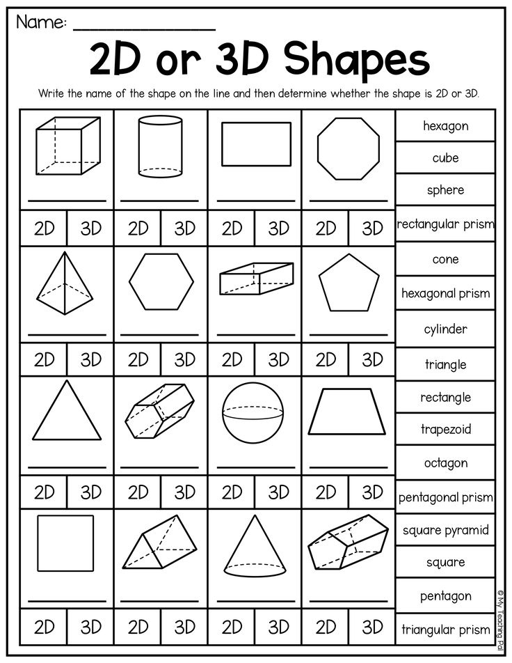 Second Grade 2D And 3D Shapes Worksheets 3d Shapes Worksheets 