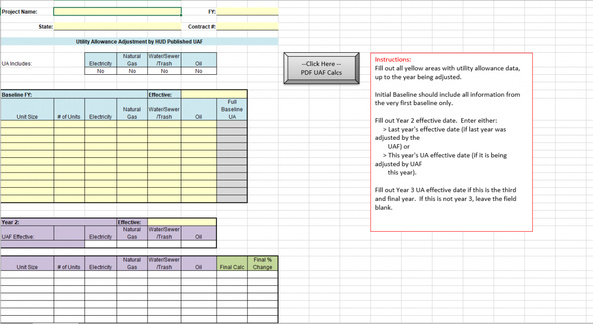 Section 8 Rent Calculation Worksheet Printable PDF Template