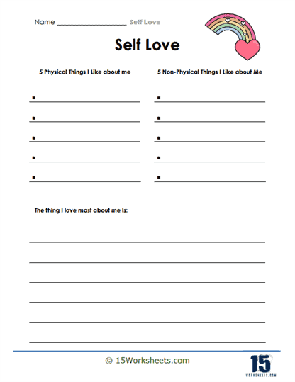 Self Love Worksheets 15 Worksheets Worksheets Library