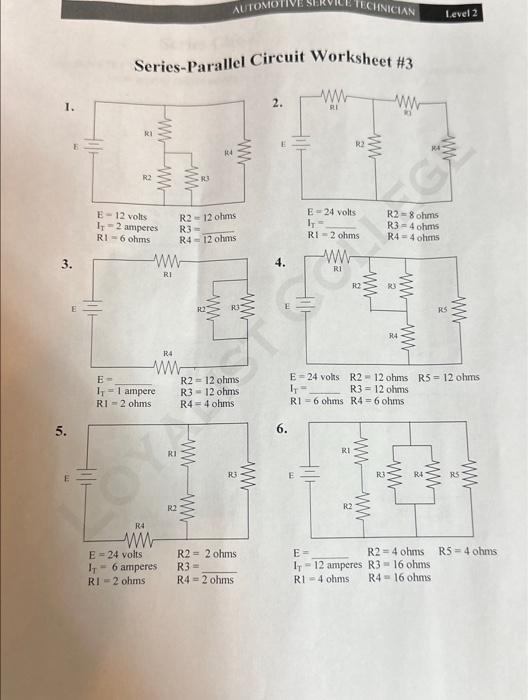 Series And Parallel Circuits Worksheet For Kids With Answers 