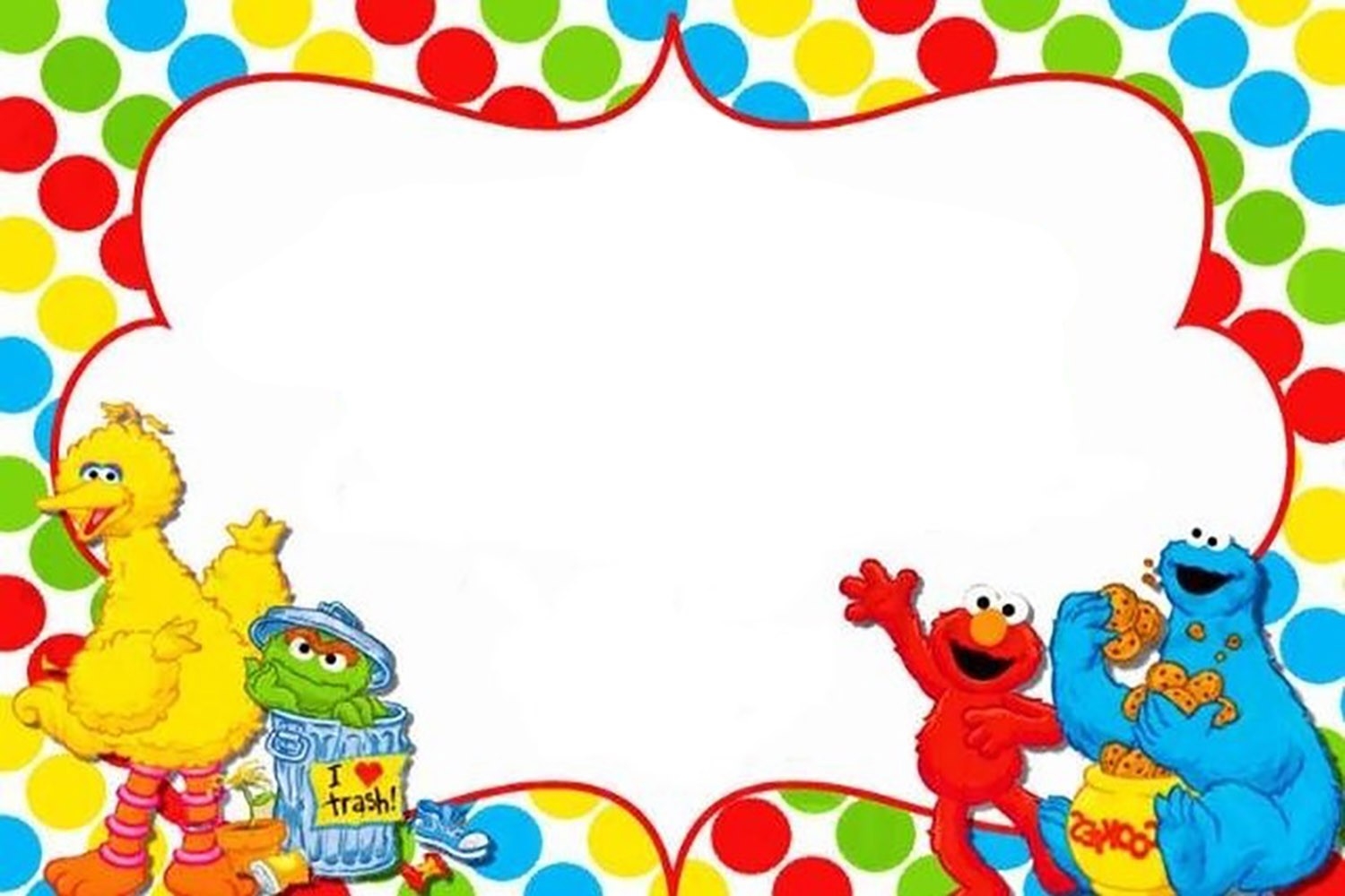 free sesame street invitation template