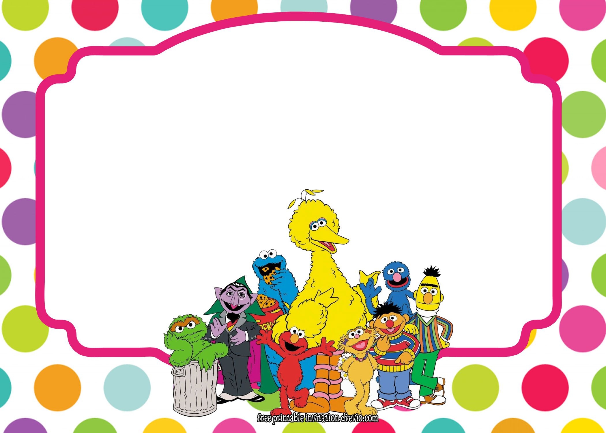 Sesame Street Invitation Template Free
