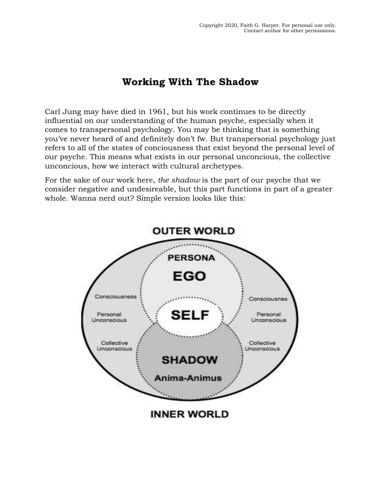 printable shadow work worksheet