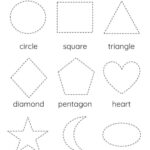 Shape Tracing Worksheet For Kindergarten Preschool Learn To Trace