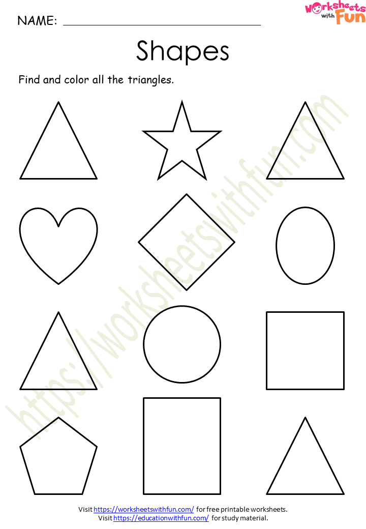 Shapes Worksheets For Preschool Free Printable Belarabyapps