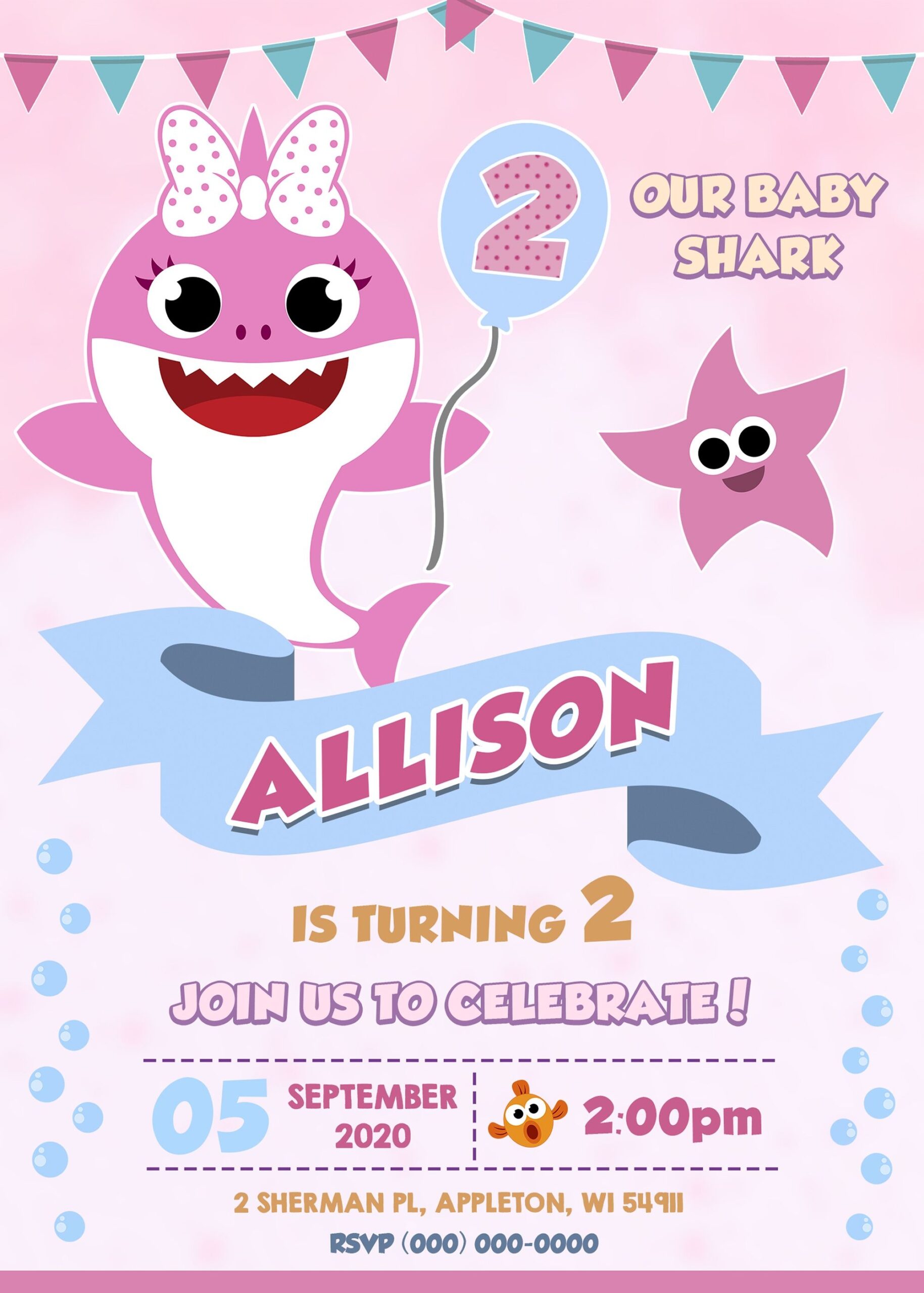 free shark invitation template