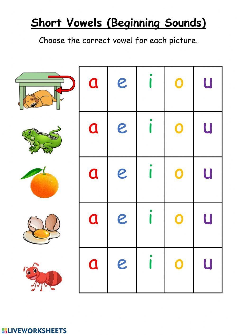 Short Vowels Worksheet Have Fun Teaching Worksheets Library