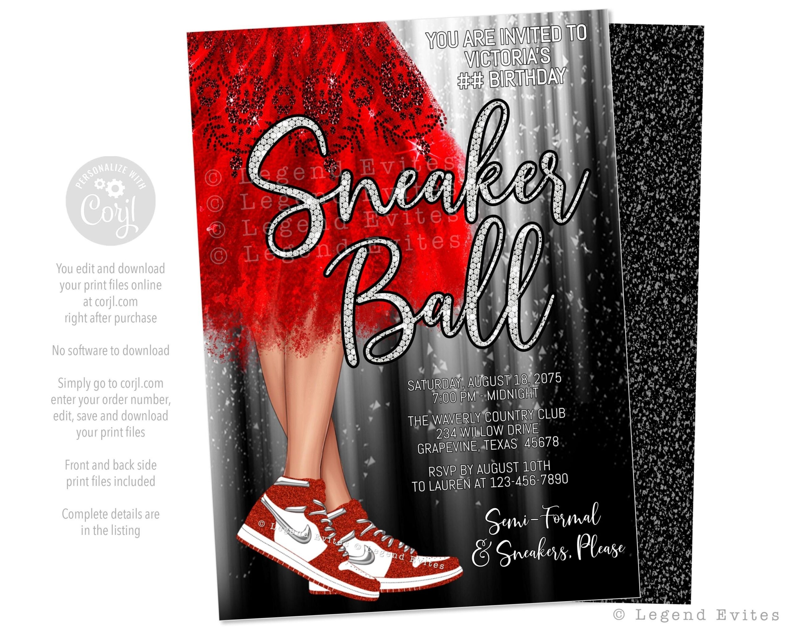 Silver Sneakers Red Sneakers Girls Sneakers Happy 17th Birthday 