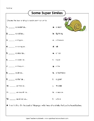 Simile And Metaphor Worksheet Primary Resources Twinkl Worksheets 