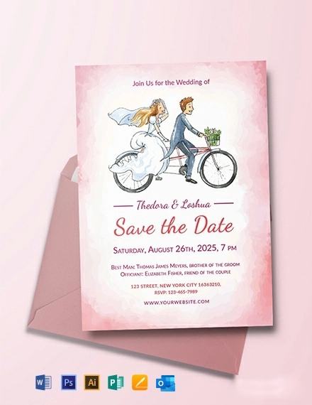 Simple Beach Wedding Invitation Template Download In Word