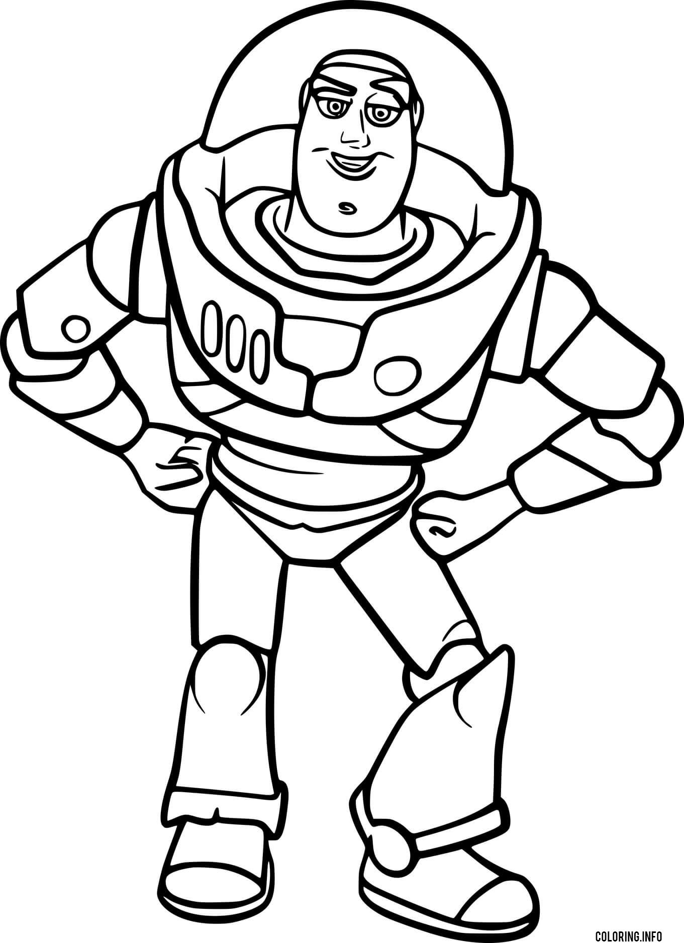 Simple Buzz Lightyear Coloring Page Printable