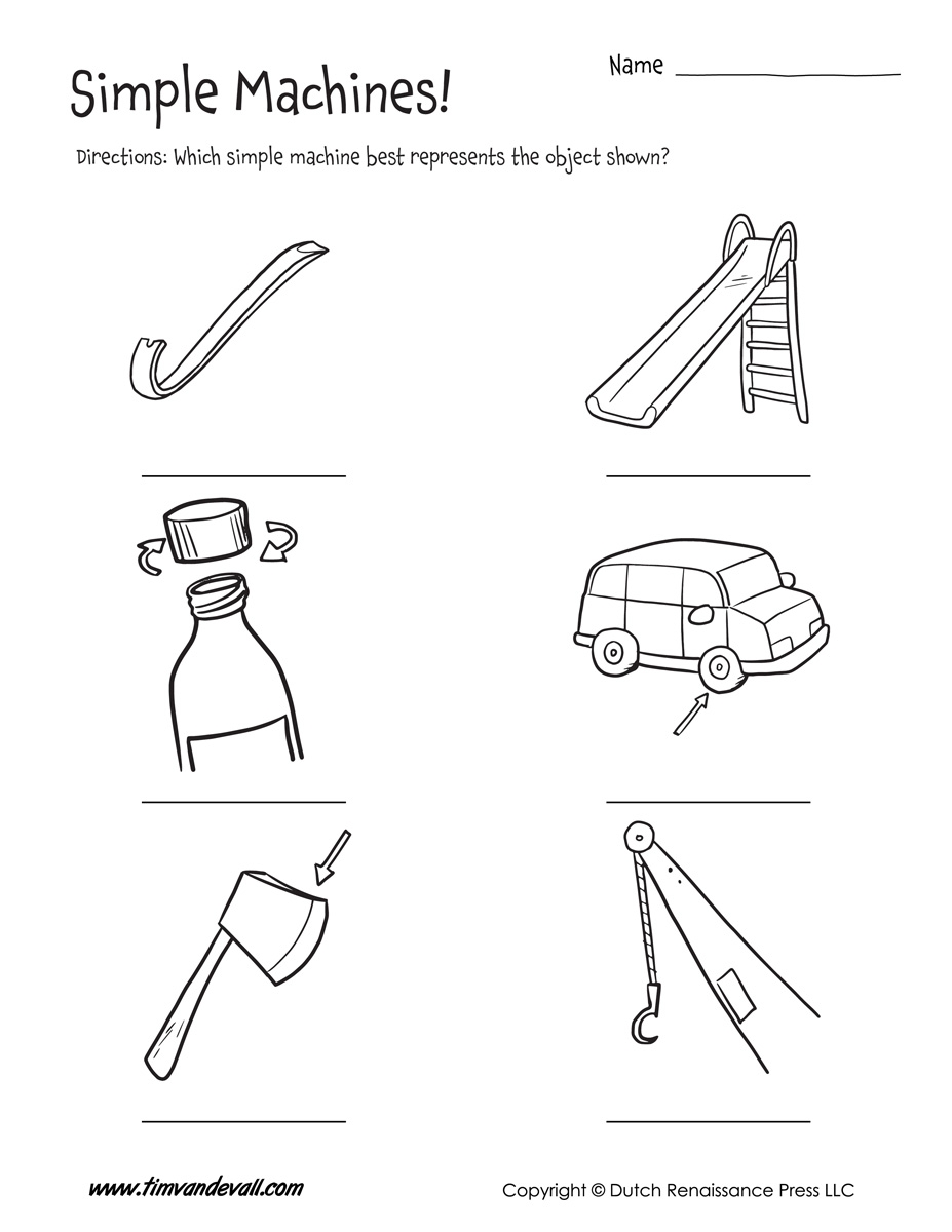 Simple Machines Worksheet Tim 39 s Printables